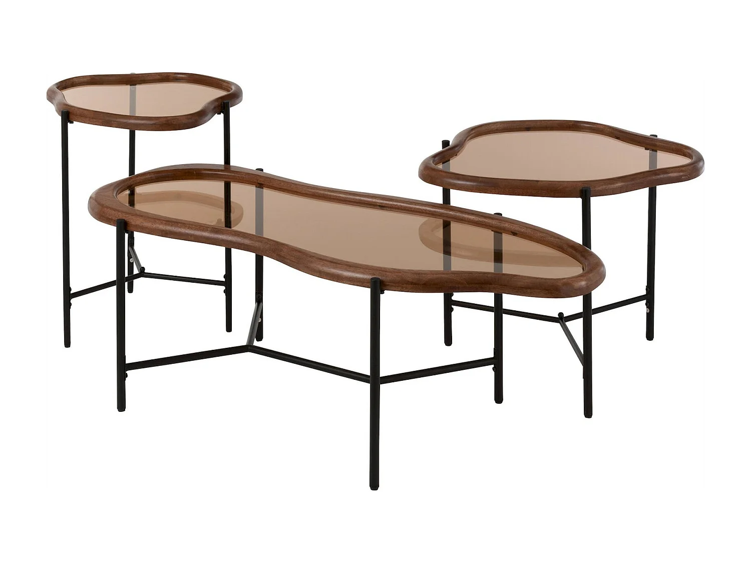 Table basse en verre multicolore design original pour salon moderne