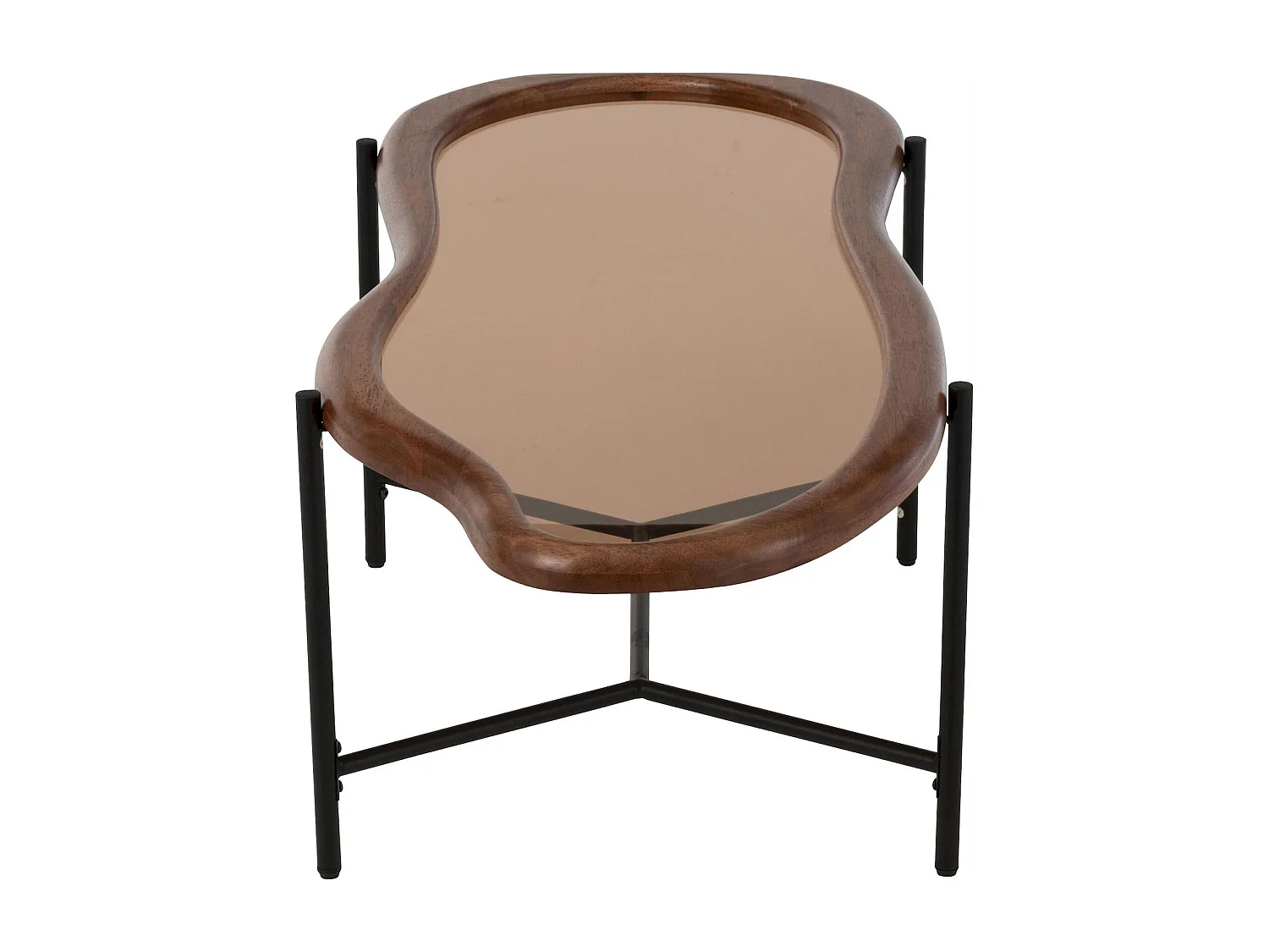 Table basse en verre multicolore design original pour salon moderne