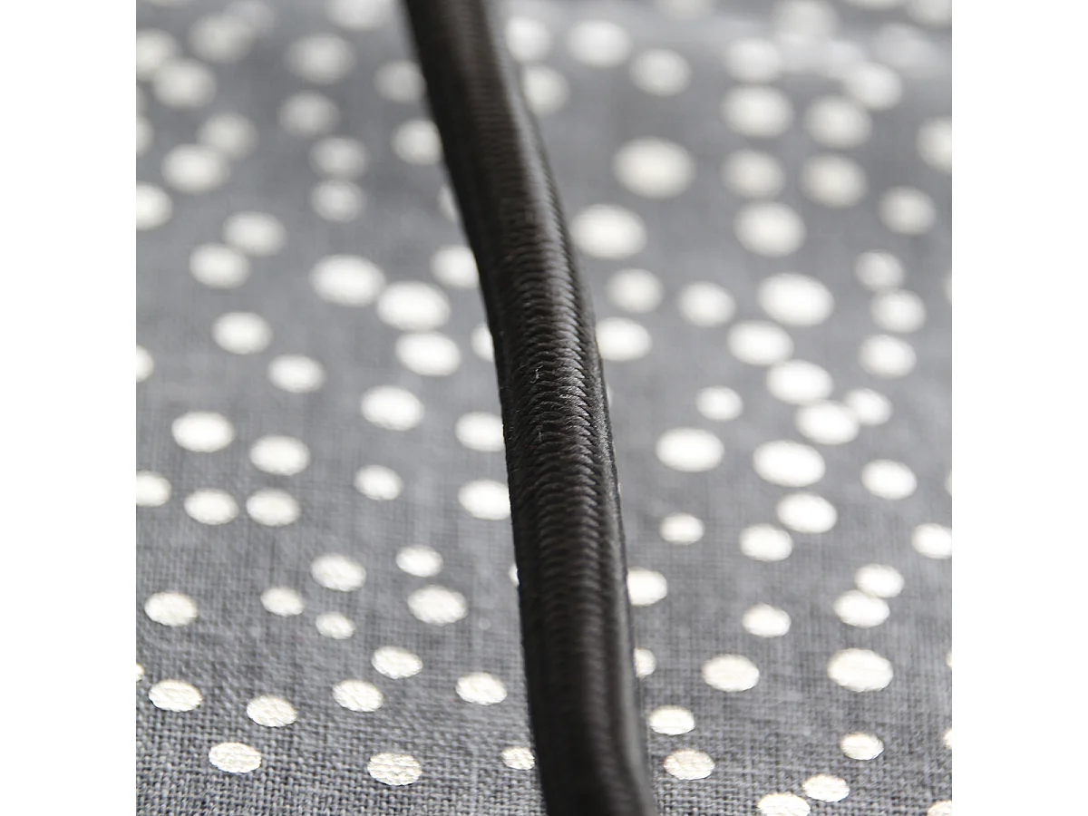 Prolongateur textile fiche plate 5m - Noir - Chacon