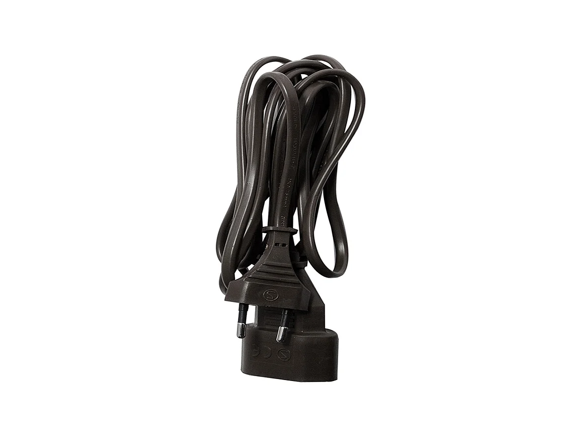 Prolongateur EUR H03VVH2F 2x0,75mm² - 5m - Noir - Chacon