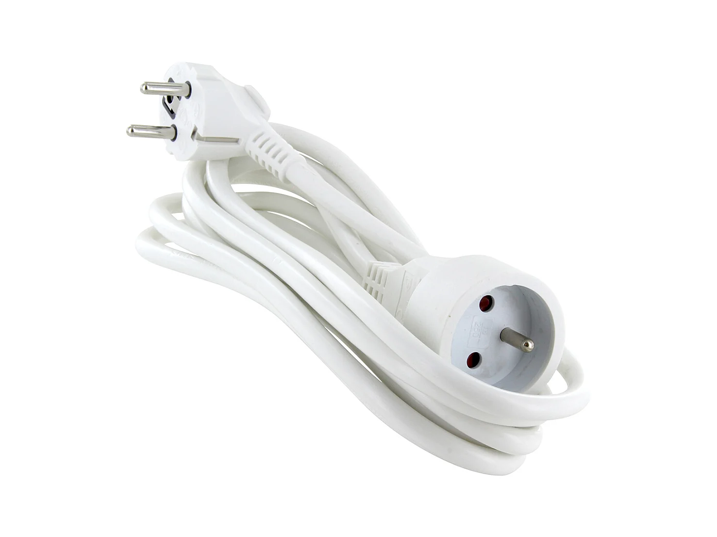 Prolongateur HO5VVF 3x1,5mm²- 3m - Blanc - Chacon