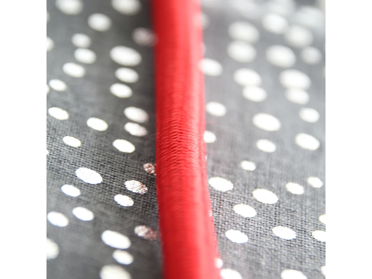 Prolongateur textile fiche plate 3m - Rouge et Noir - Chacon