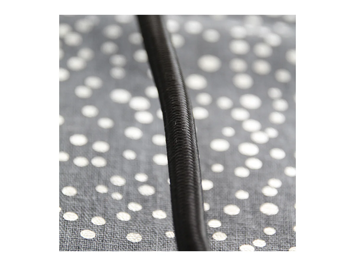 Prolongateur textile fiche plate 3m - Noir - Chacon