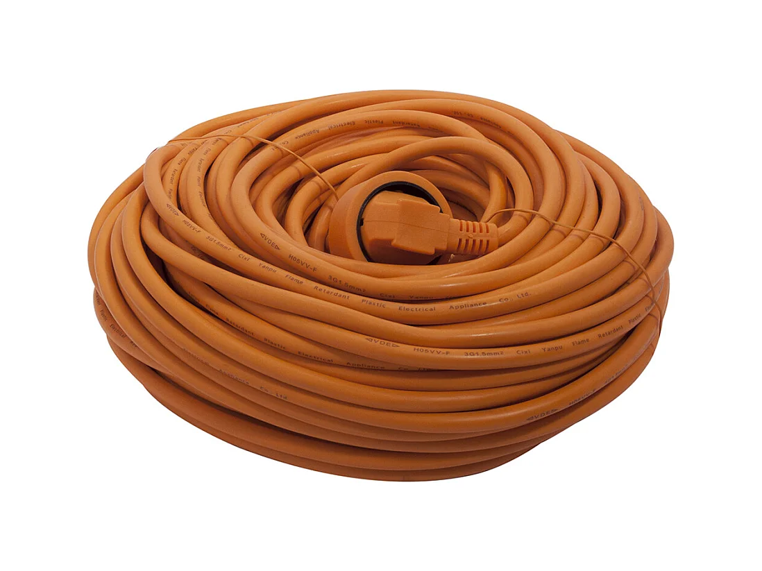 Prolongateur HO5VVF 3x1,5mm²- 40m - orange - Chacon