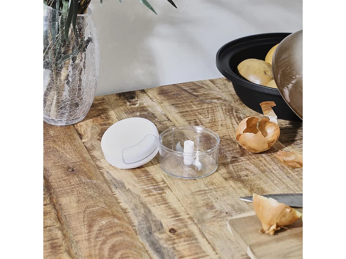 Mini hachoir manuel compact 2 lames inox