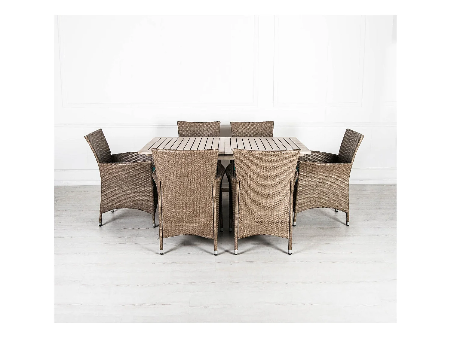 Solara set,  Set da esterno (Tav : 147/200cm x 90cm H. 75cm Sed : 60cm x 64cm H. 82cm)| Duzzle