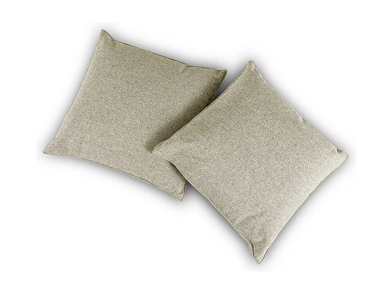 Dreamcloud,  Coppia cuscini divano Tessuto Beige (40cm X 40cm X 7cm)| Duzzle