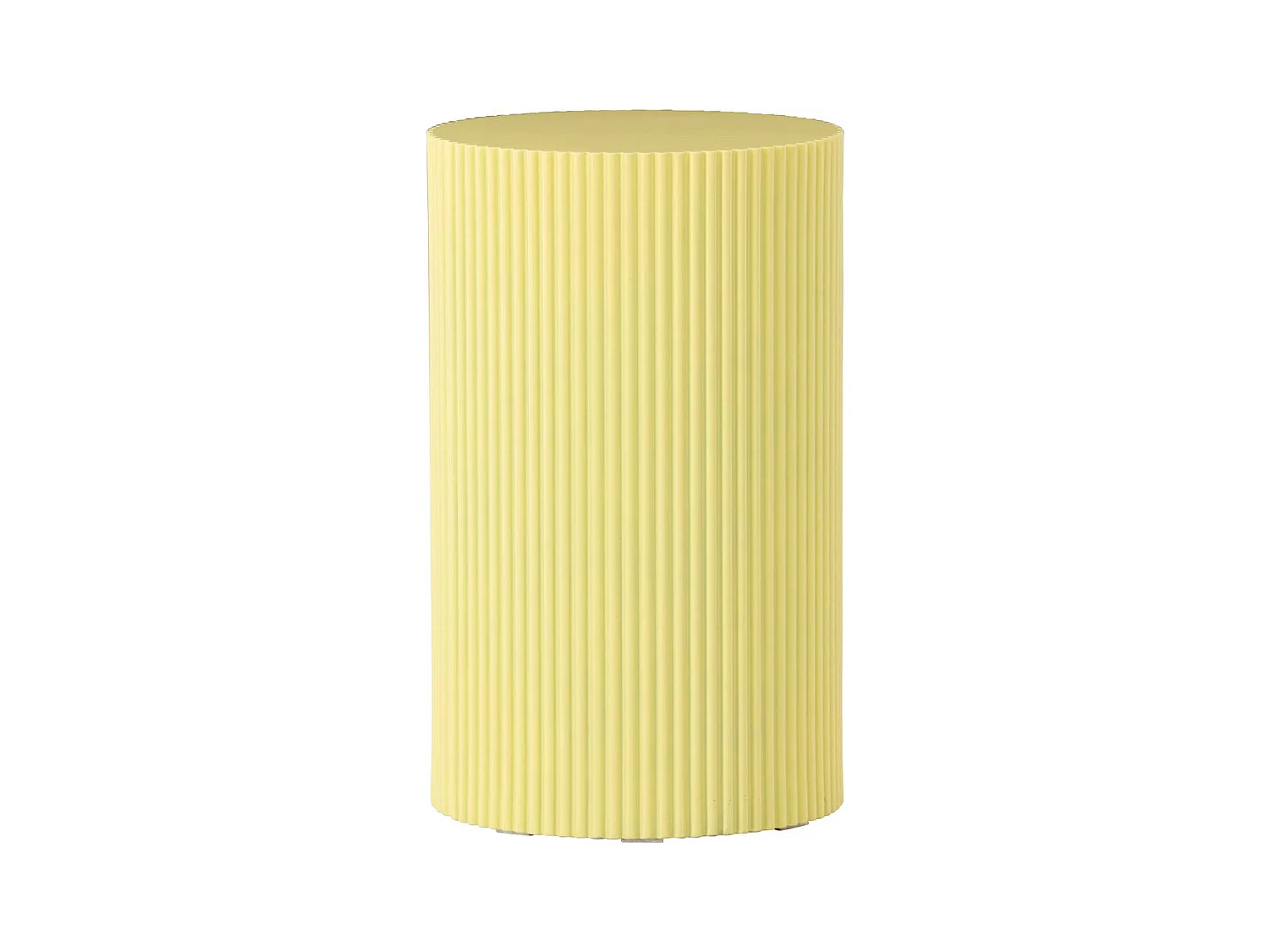 Table d'Appoint Nervurée "Lenox" 50cm Jaune