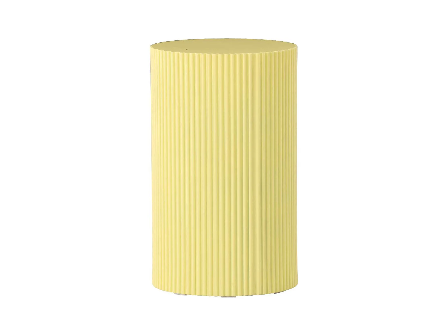 Table d'Appoint Nervurée "Lenox" 50cm Jaune