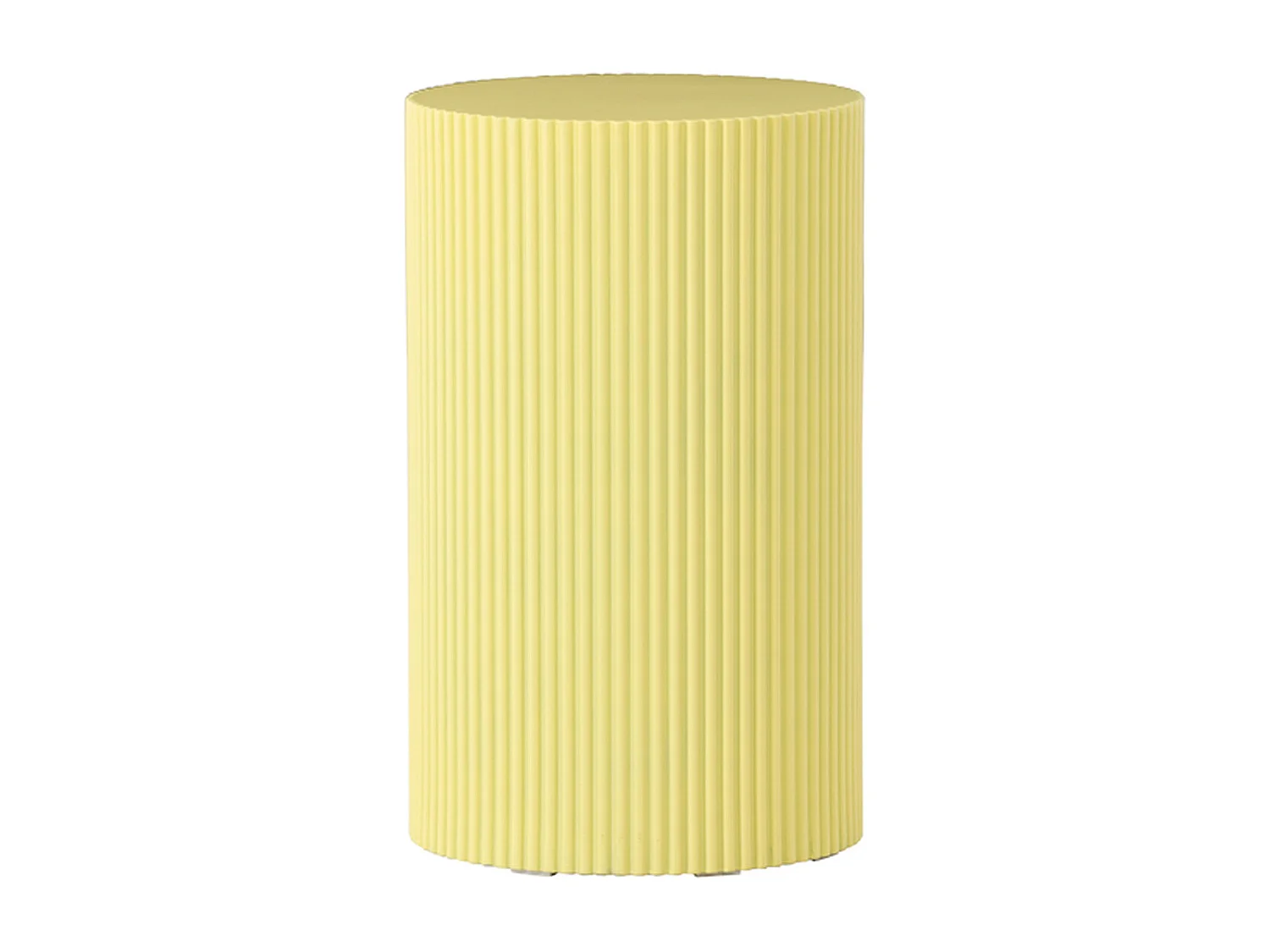 Table d'Appoint Nervurée "Lenox" 50cm Jaune