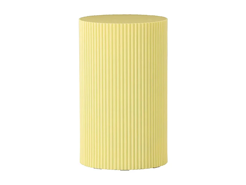Table d'Appoint Nervurée "Lenox" 50cm Jaune