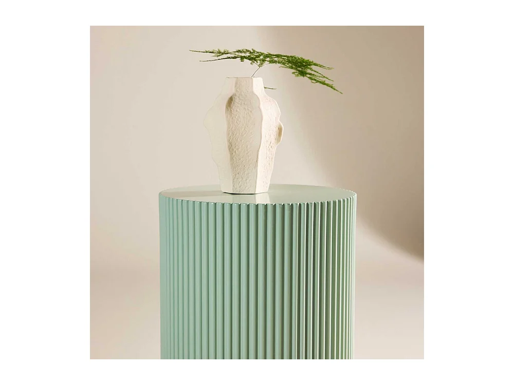 Table d'Appoint Nervurée "Lenox" 50cm Vert