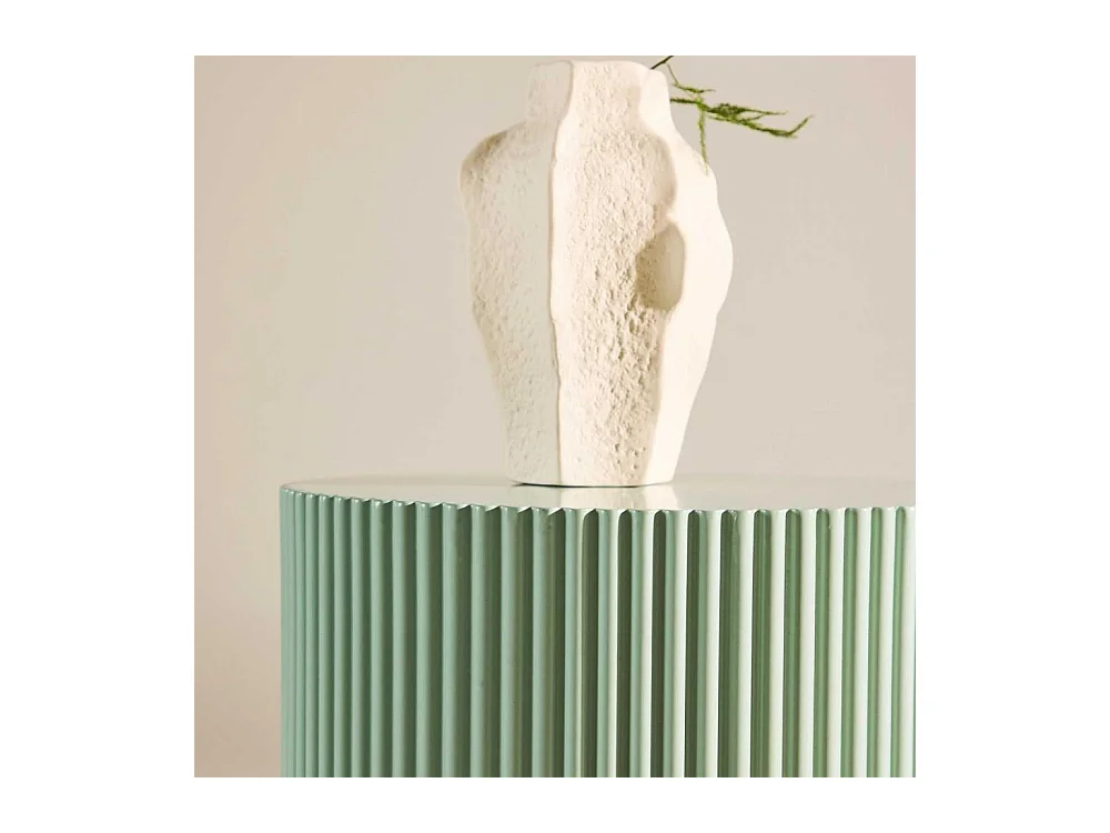 Table d'Appoint Nervurée "Lenox" 50cm Vert