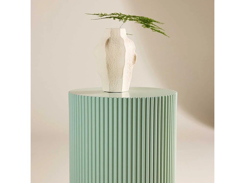 Table d'Appoint Nervurée "Lenox" 50cm Vert