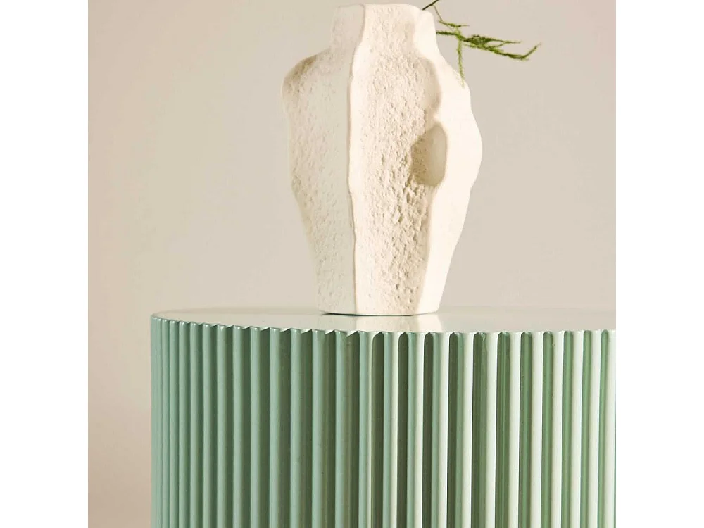 Table d'Appoint Nervurée "Lenox" 50cm Vert