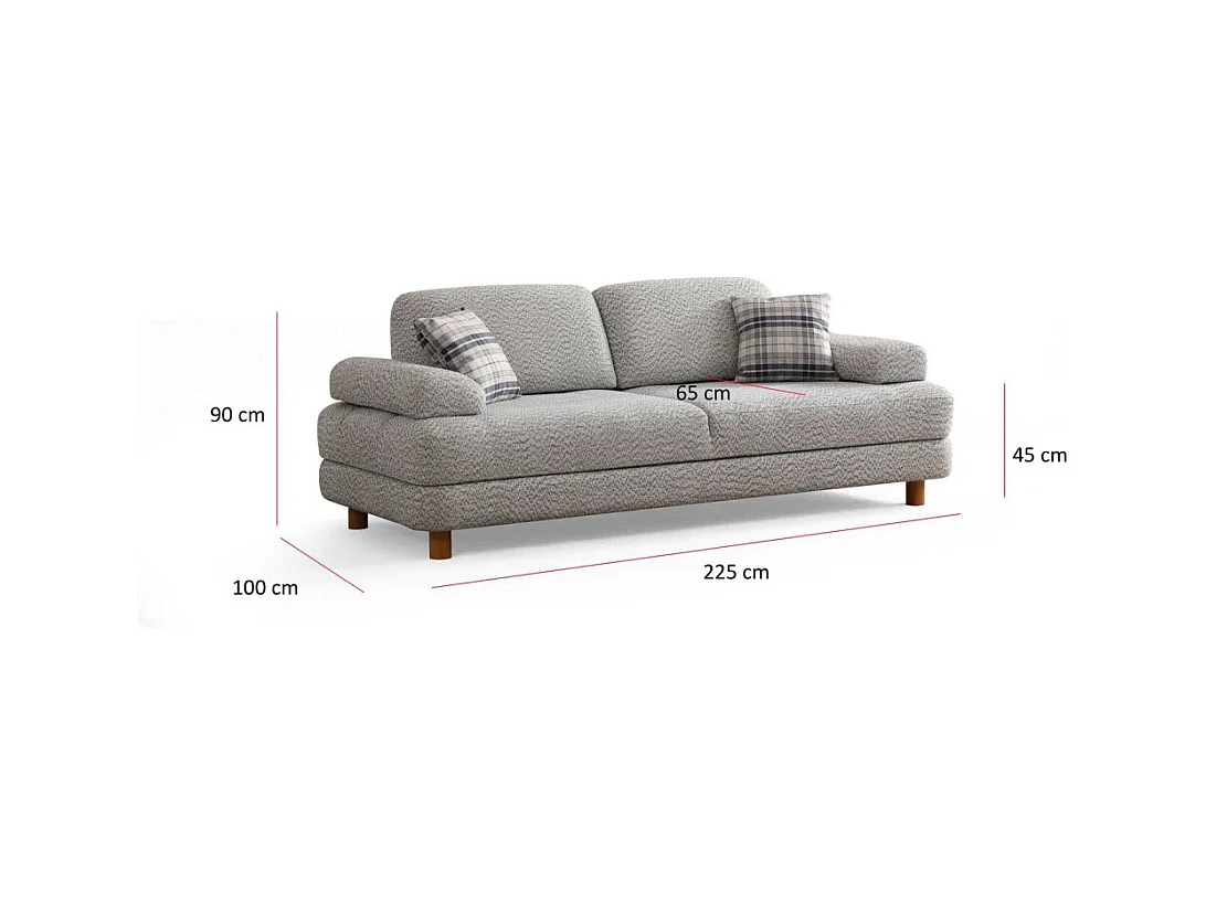 Canapé en tissu 3 place Nice