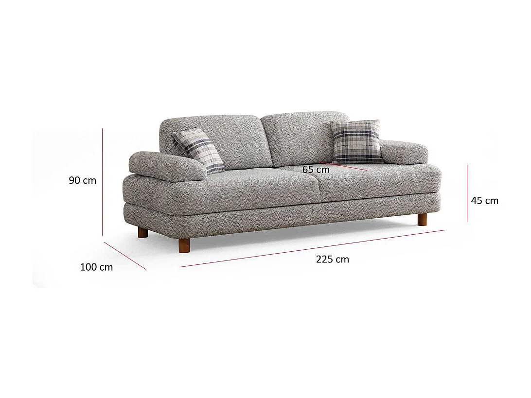 Canapé en tissu 3 place Nice