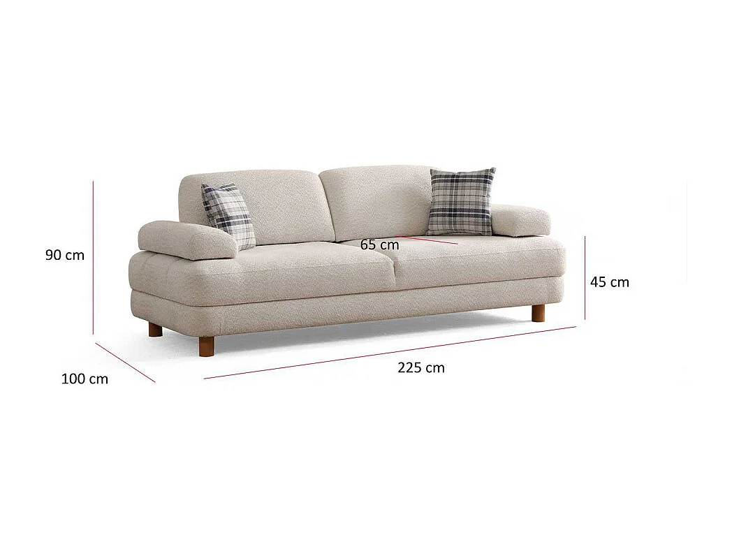 Canapé en tissu 3 place Nice