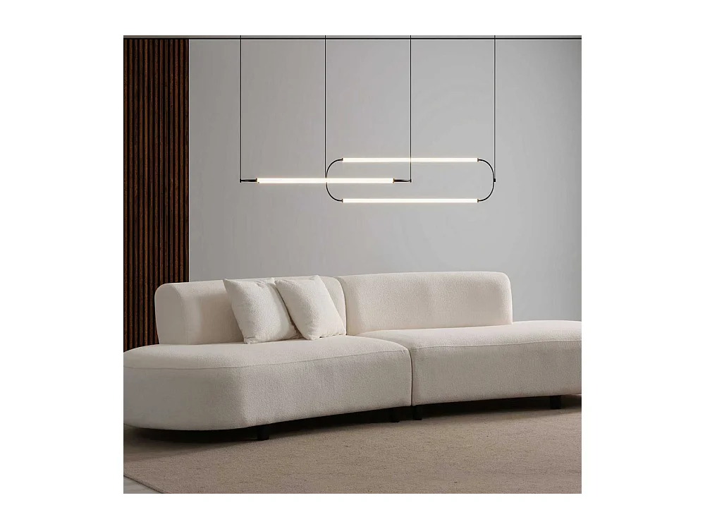 Canapé en tissu crème Pars 4 places