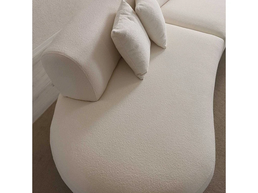 Canapé en tissu crème Pars 4 places