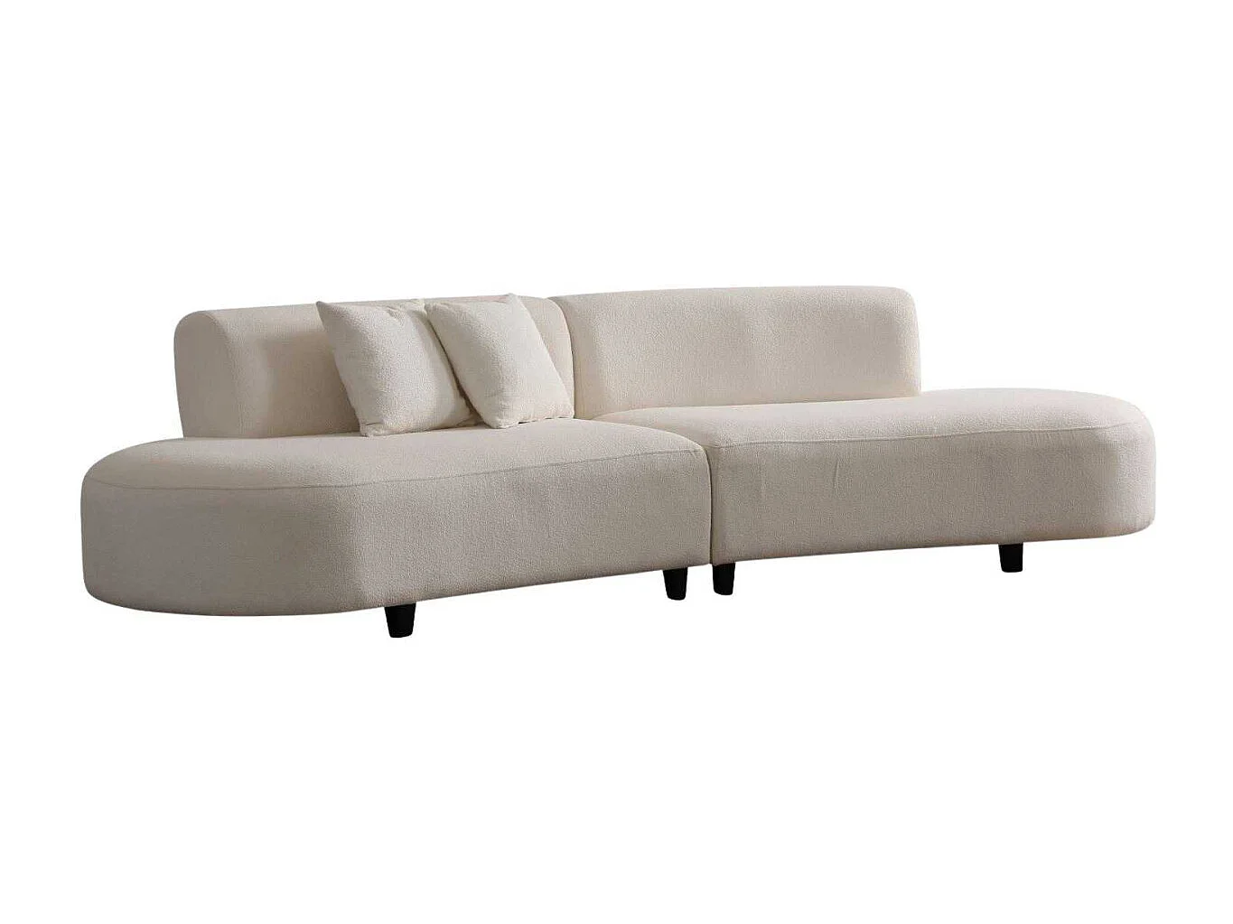 Canapé en tissu crème Pars 4 places