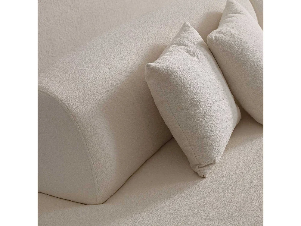 Canapé en tissu crème Pars 4 places