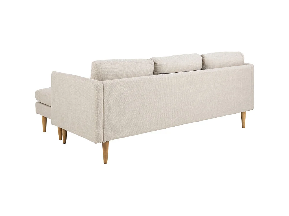 Verso - Canapé d'angle réversible 3 places en tissu - Beige