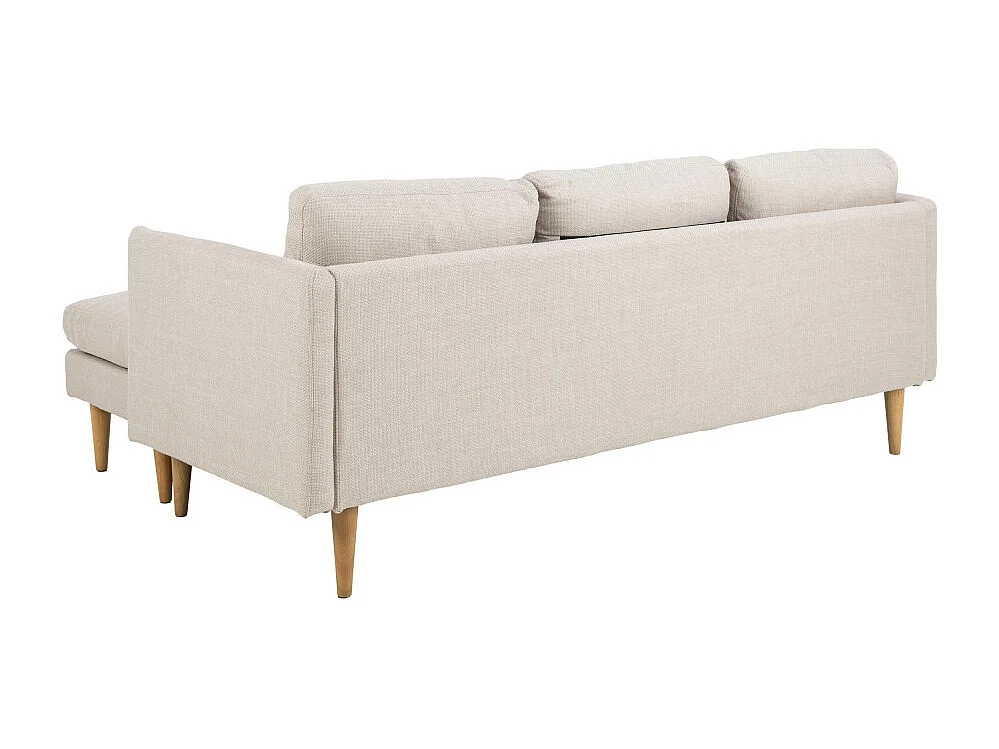 Verso - Canapé d'angle réversible 3 places en tissu - Beige