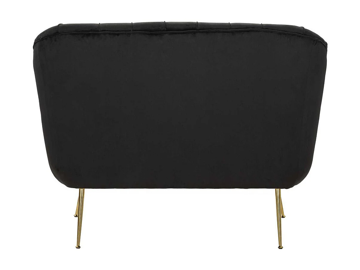 Canapé 2 places en tissu capitonné avec coussins Budapest 130 x 83 x 91 cm