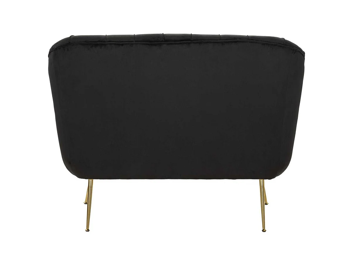 Canapé 2 places en tissu capitonné avec coussins Budapest 130 x 83 x 91 cm