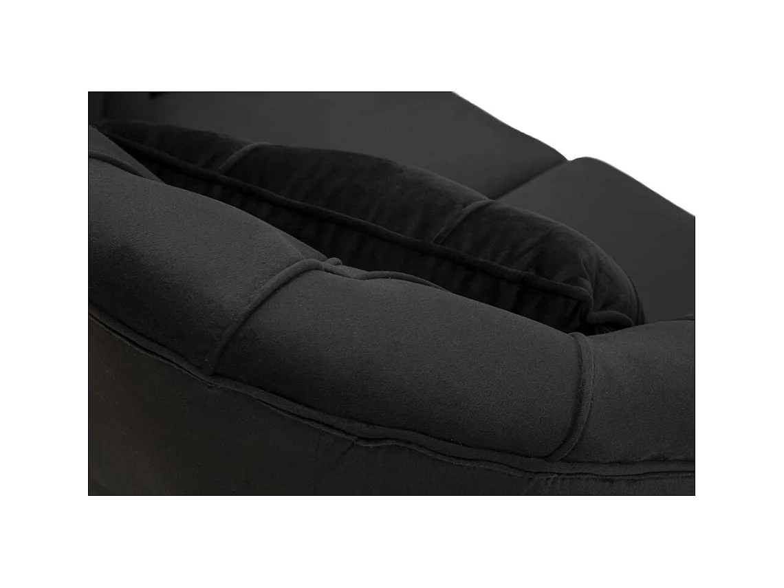 Canapé 2 places en tissu capitonné avec coussins Budapest 130 x 83 x 91 cm