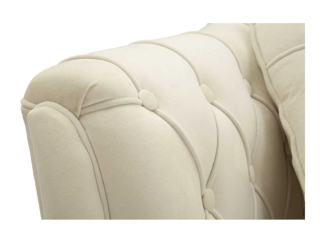 Canapé 2 places en tissu capitonné avec coussins Budapest 130 x 83 x 91 cm