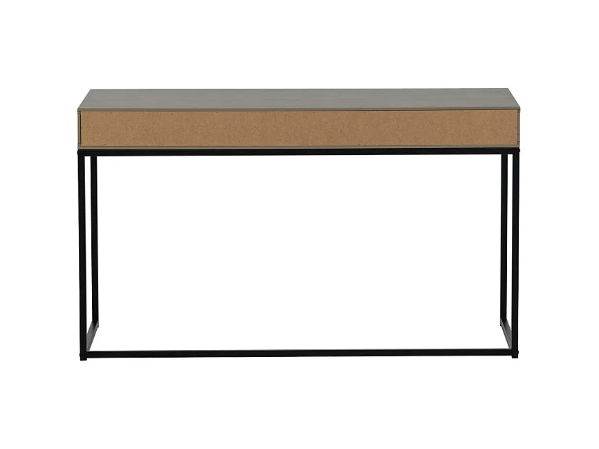 Nore - Bureau en bois et métal 1 tiroir L130cm - Taupe