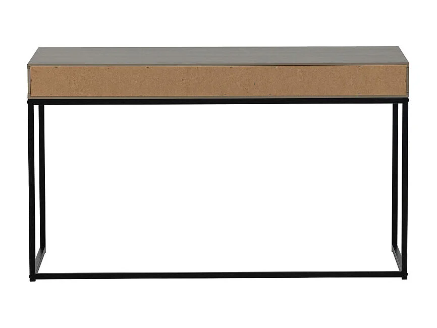 Nore - Bureau en bois et métal 1 tiroir L130cm - Taupe