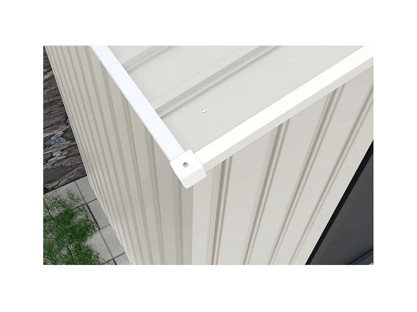 Abri de jardin métal "Nebraska" - 4,07m² avec gouttière