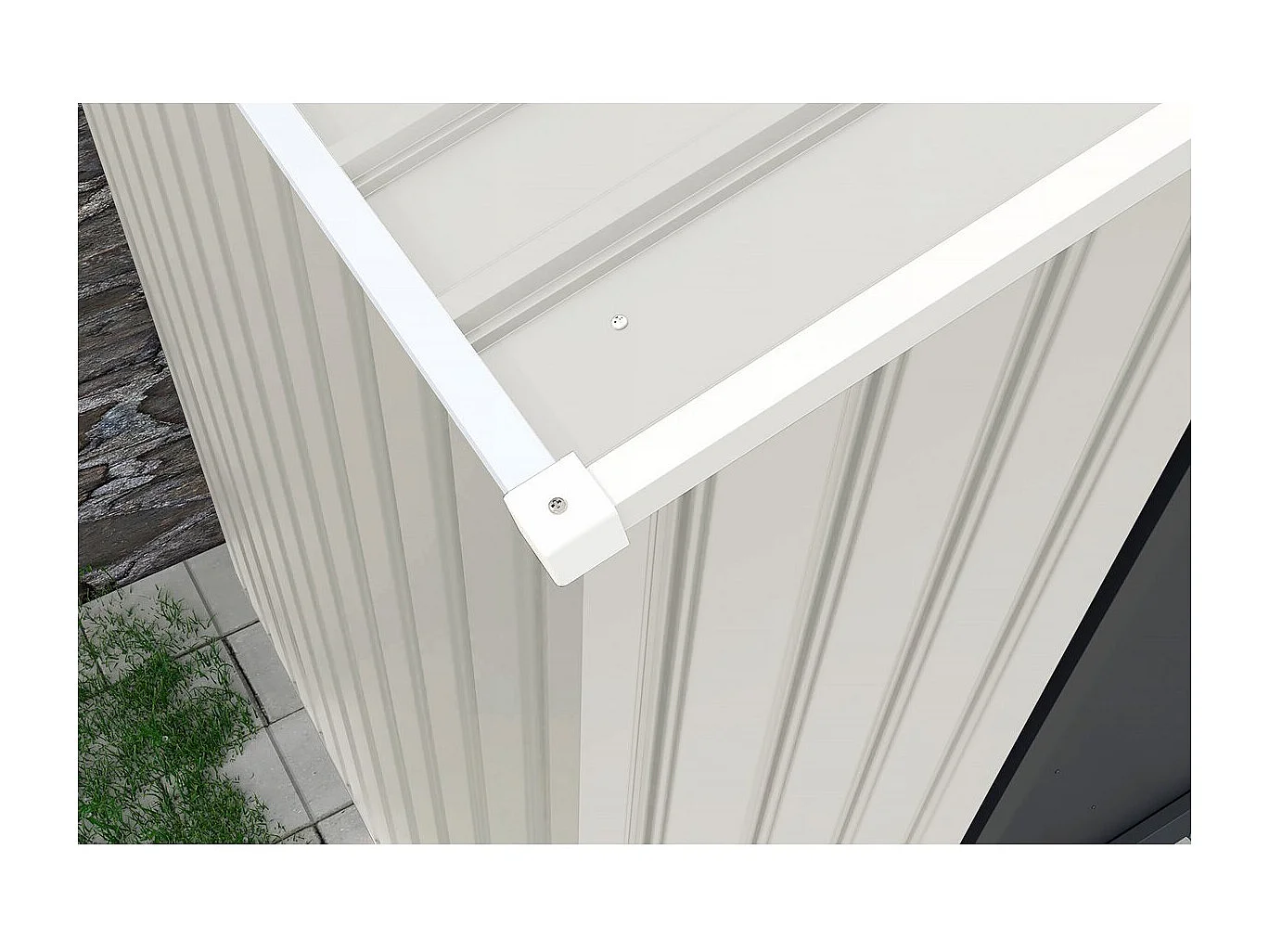 Abri de jardin métal "Nebraska" - 4,07m² avec gouttière