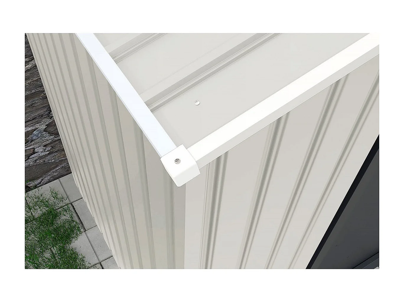 Abri de jardin métal "Nebraska" - 4,07m² avec gouttière