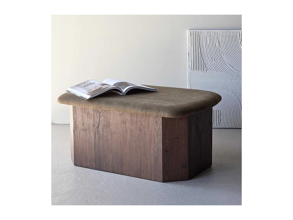 Pouf Design "Todd" 88cm Marron