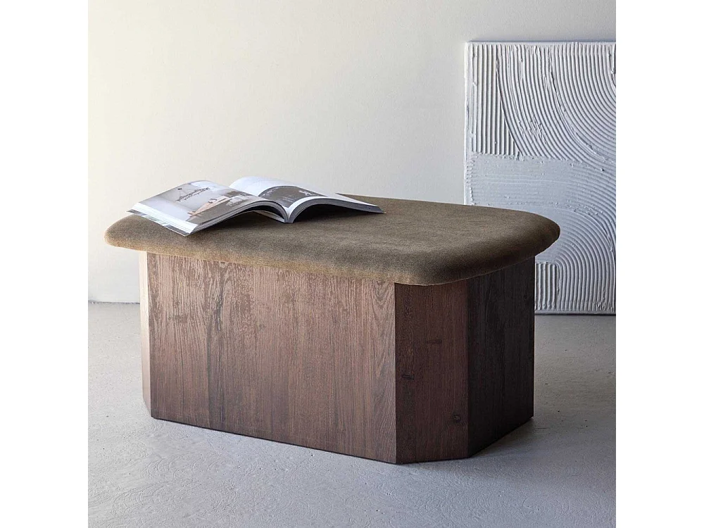 Pouf Design "Todd" 88cm Marron