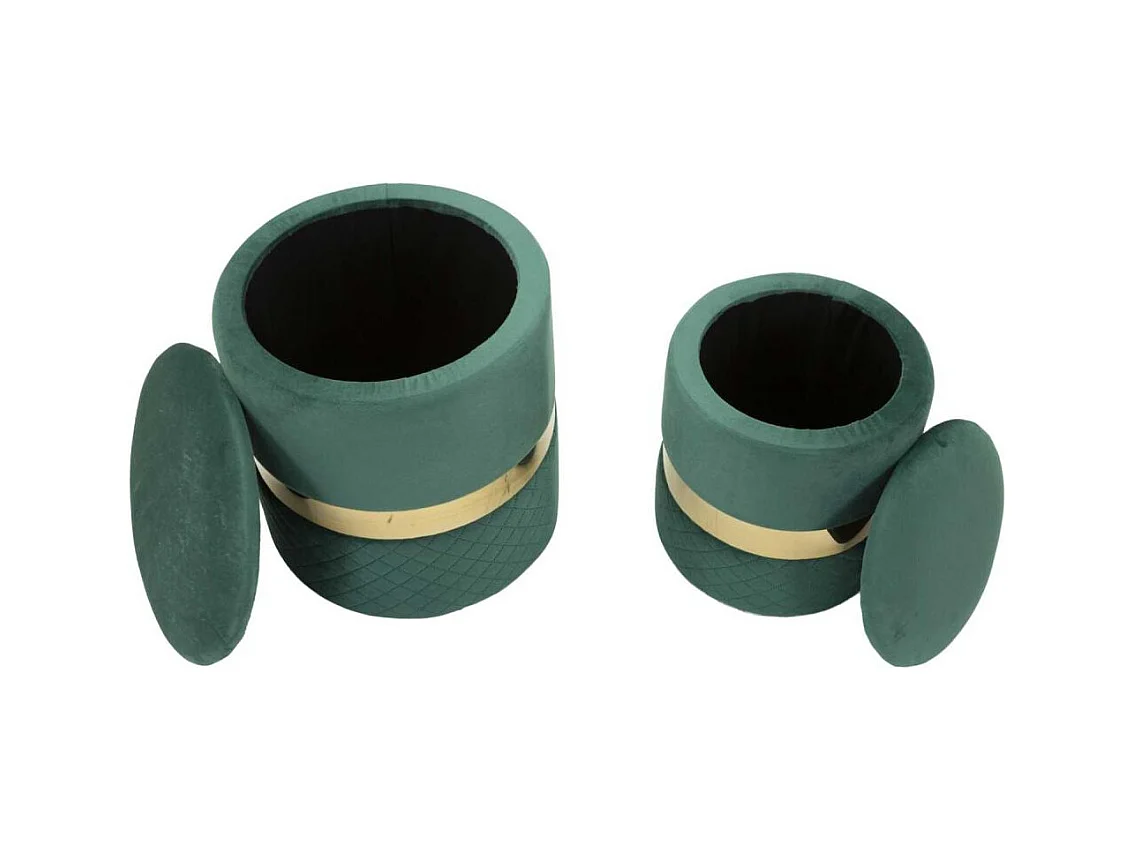 Pouf avec rangement intégré Sheffild (Lot de 2)