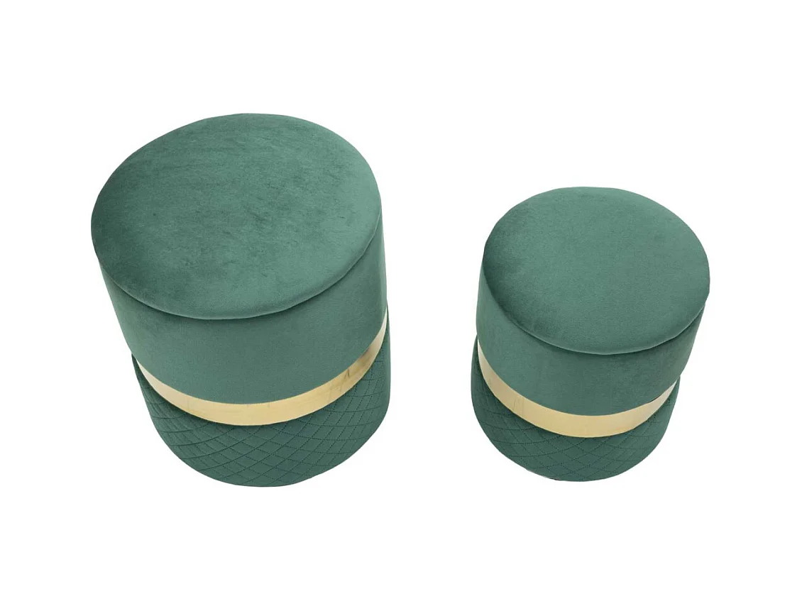 Pouf avec rangement intégré Sheffild (Lot de 2)