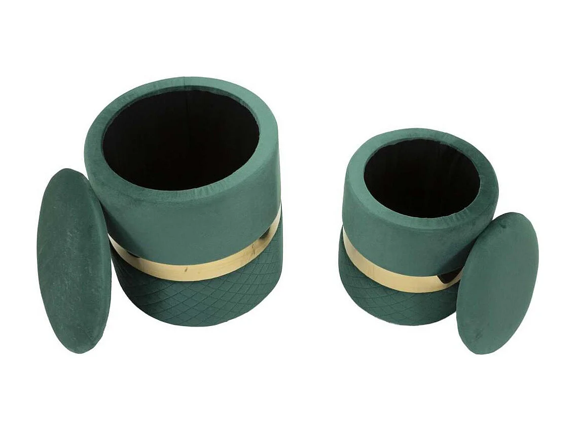 Pouf avec rangement intégré Sheffild (Lot de 2)