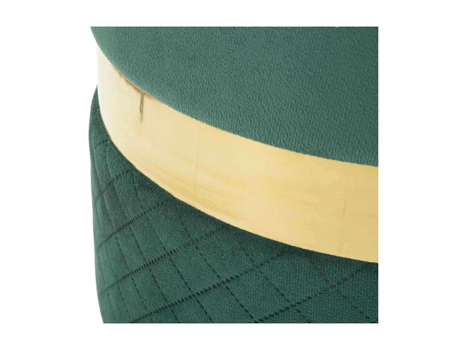 Lot de 2 Poufs Coffres "Sheffild" 42cm Vert & Or