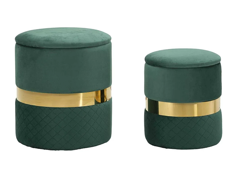 Pouf avec rangement intégré Sheffild (Lot de 2)