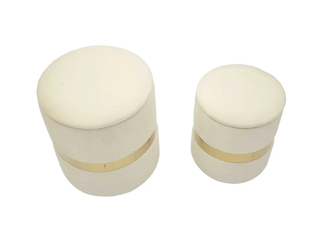 Pouf avec rangement intégré Sheffild (Lot de 2)