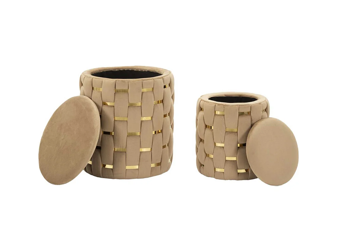 Pouf avec rangement intégré Shanty (Lot de 2)