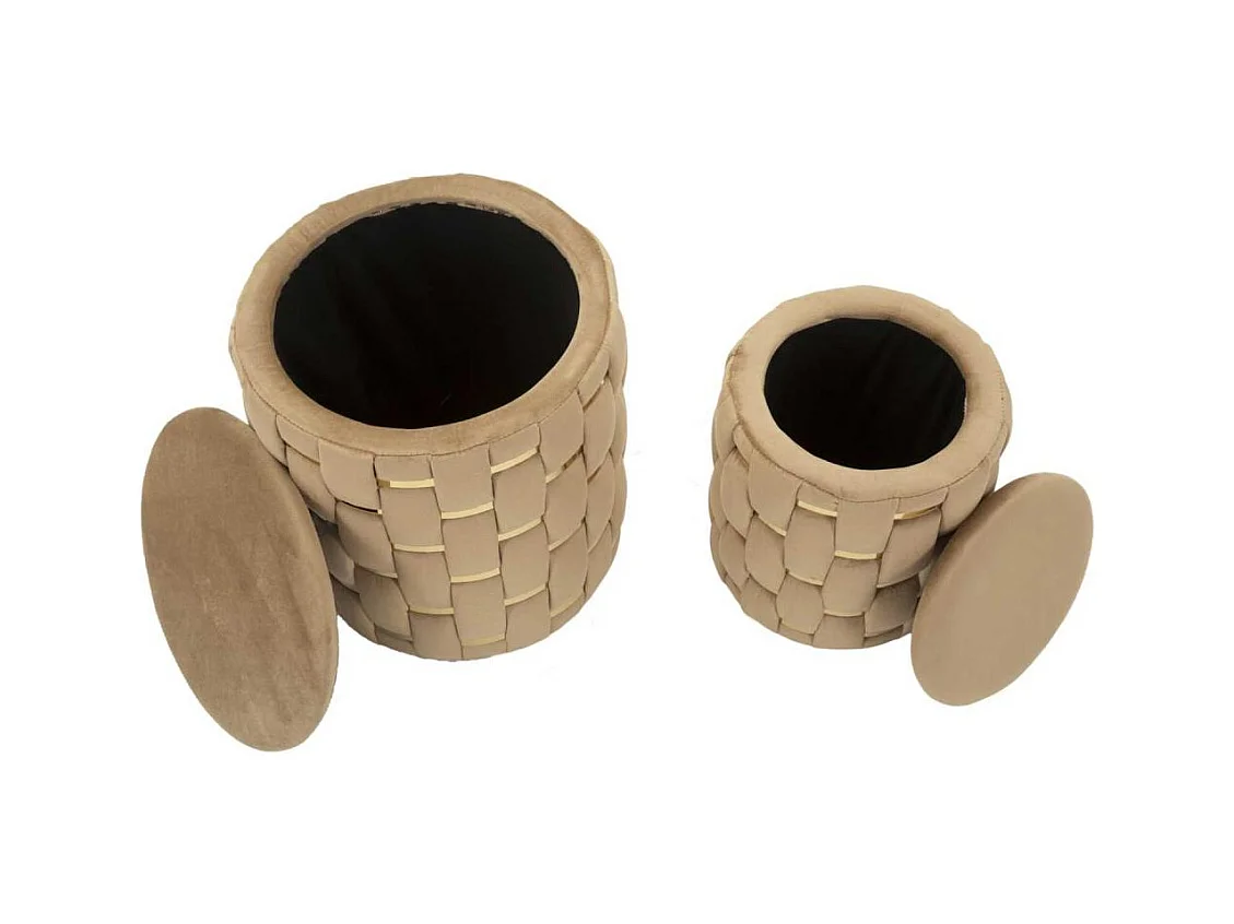 Pouf avec rangement intégré Shanty (Lot de 2)