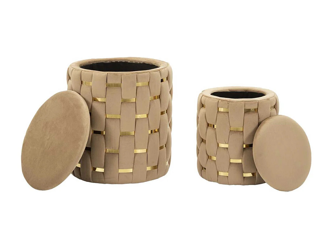 Pouf avec rangement intégré Shanty (Lot de 2)