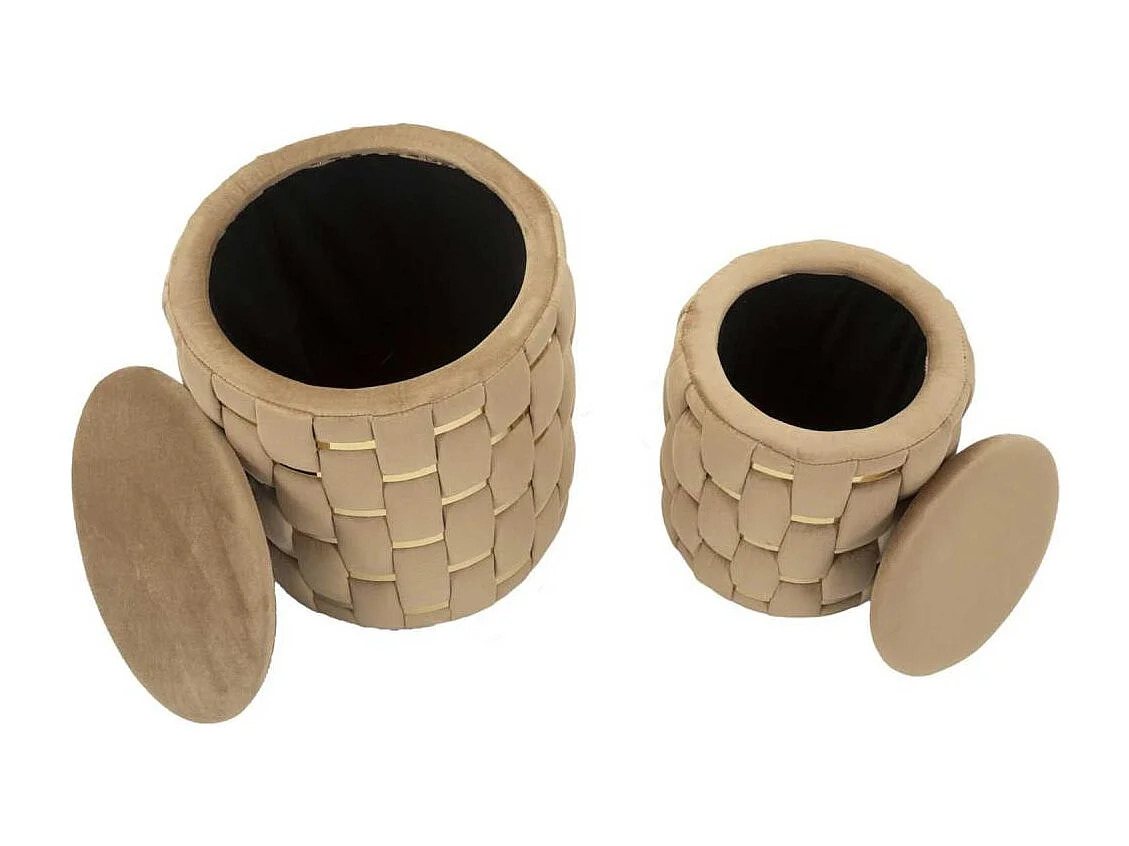 Pouf avec rangement intégré Shanty (Lot de 2)