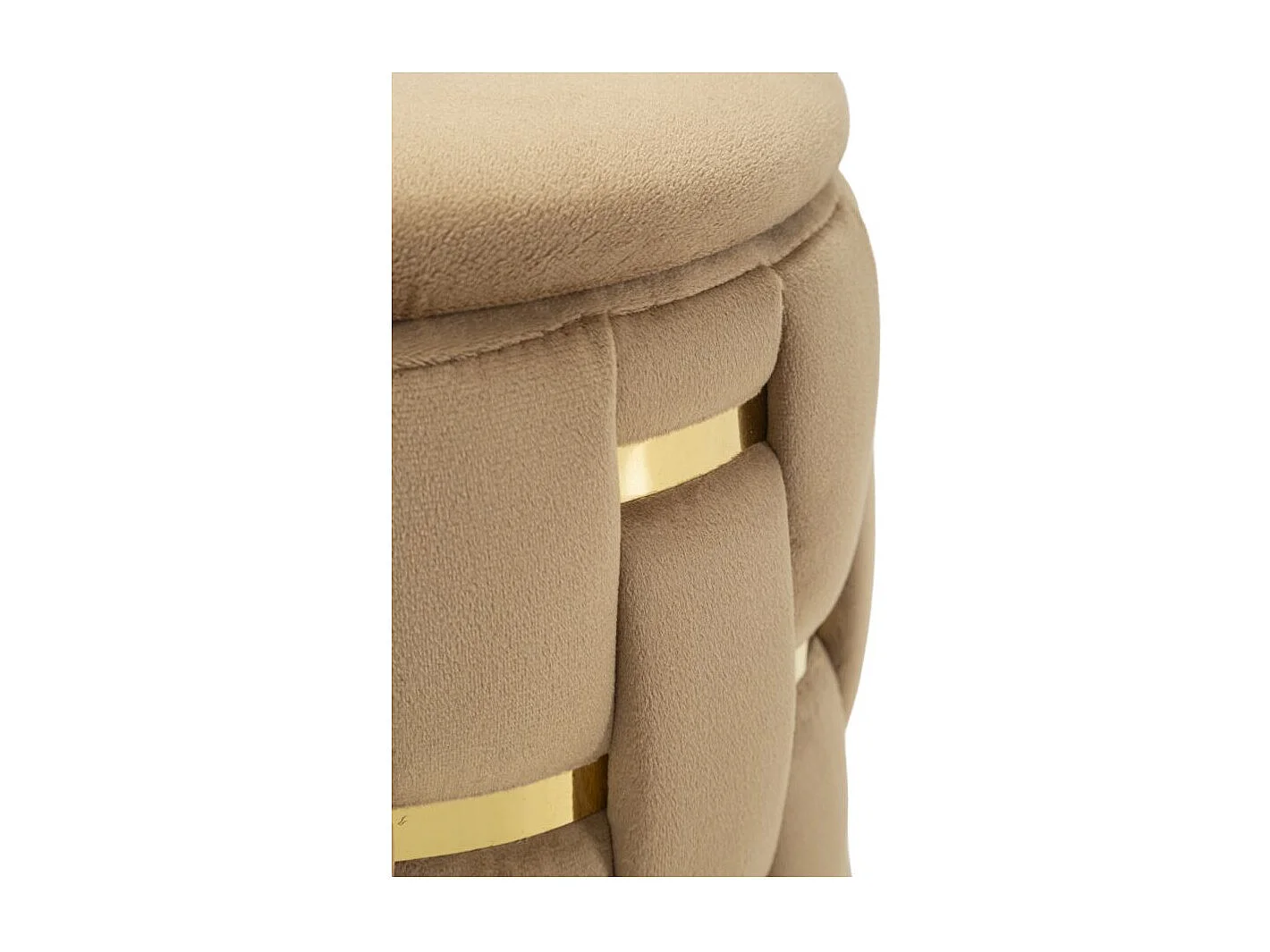 Lot de 2 Poufs Coffres "Shanty" 42cm Marron & Or
